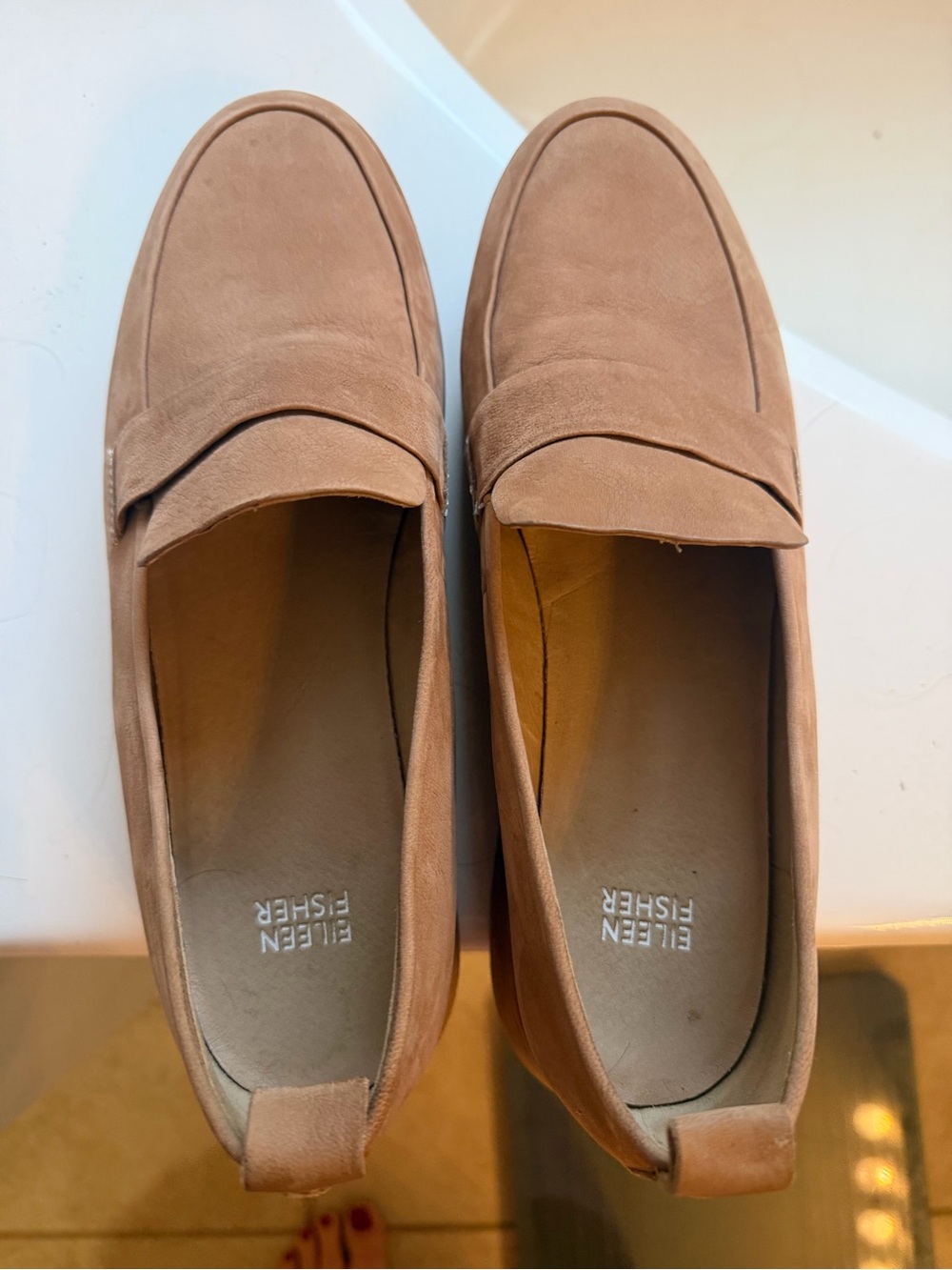 Eileen Fisher Max Nuback Wedge Loafers